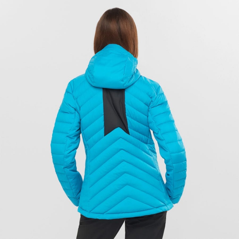 Women's Salomon ESSENTIAL XWARM DOWN INSULATED Jackets Blue | IN3178TCE