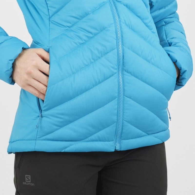 Women's Salomon ESSENTIAL XWARM DOWN INSULATED Jackets Blue | IN3178TCE