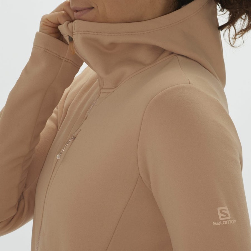 Women's Salomon ESSENTIAL XWARM Hoodie Pink | IN3122QMA