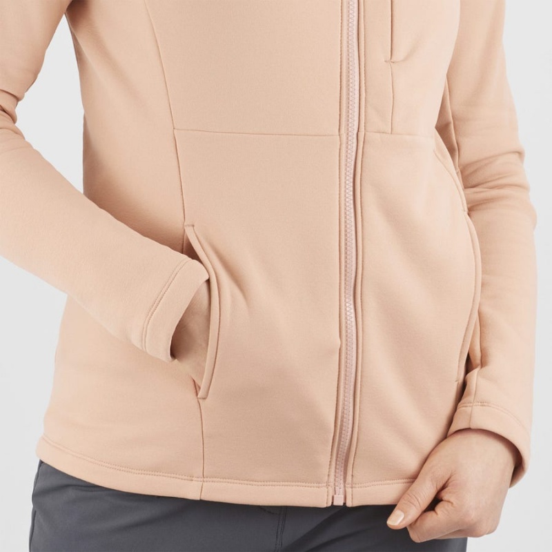 Women's Salomon ESSENTIAL XWARM Hoodie Pink | IN3122QMA