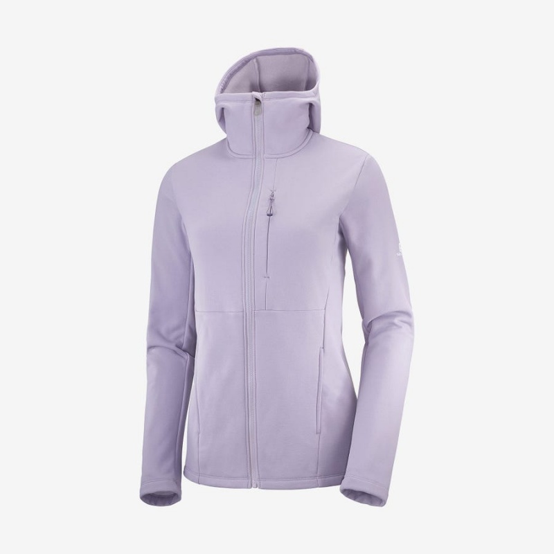 Women\'s Salomon ESSENTIAL XWARM Hoodie Purple | IN3123WNB