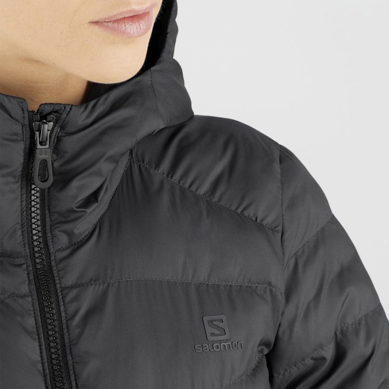 Women's Salomon ESSENTIAL XWARM LONG INSULATED Jackets Black | IN3166LIS