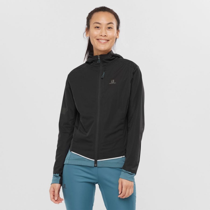 Women's Salomon LIGHT SHELL Jackets Black | IN3193LIS