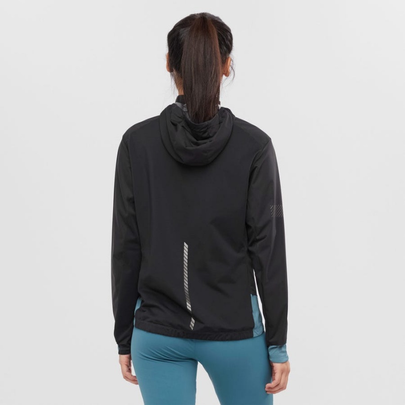 Women's Salomon LIGHT SHELL Jackets Black | IN3193LIS