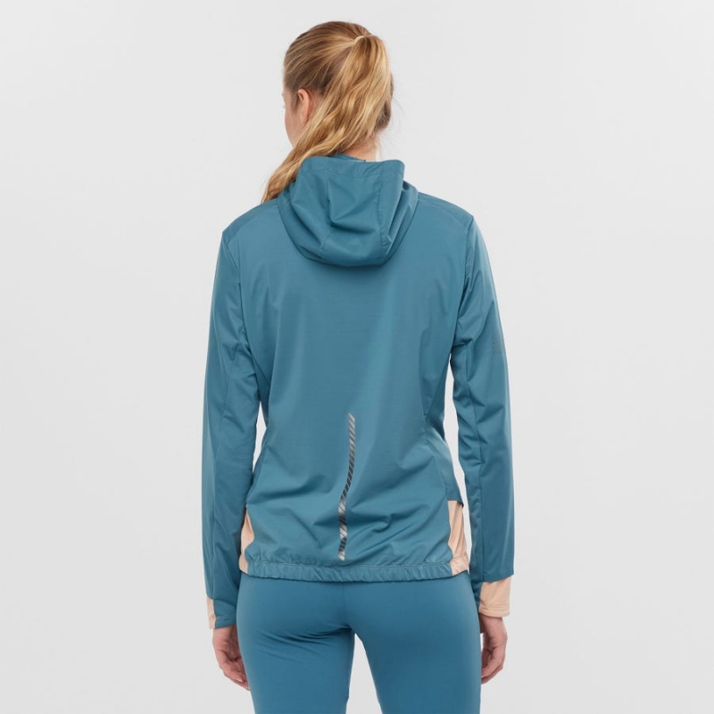 Women's Salomon LIGHT SHELL Jackets Blue | IN3192KOR