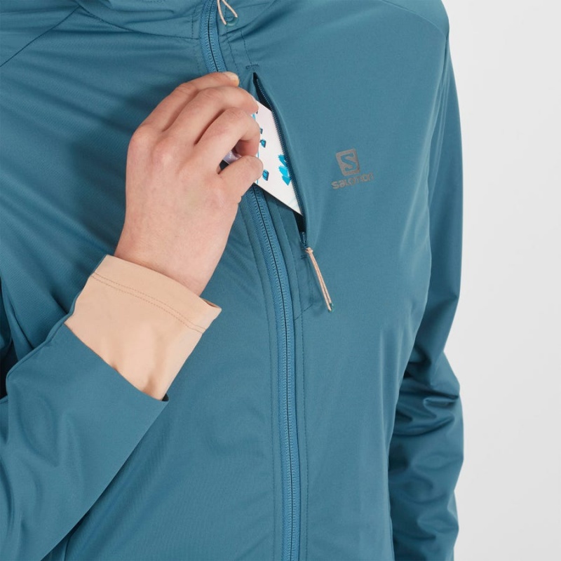 Women's Salomon LIGHT SHELL Jackets Blue | IN3192KOR