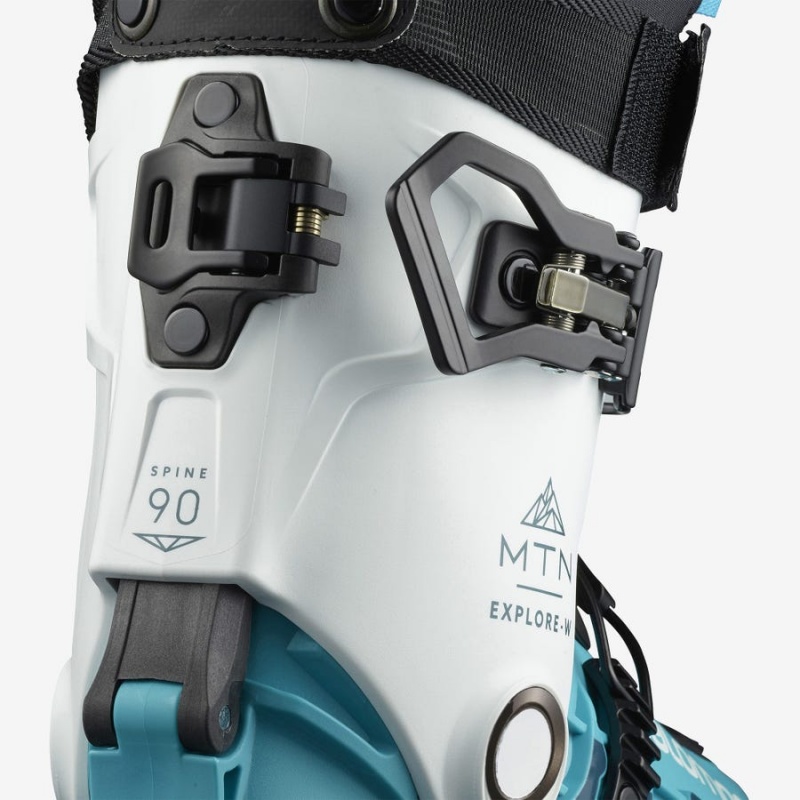 Women's Salomon MTN EXPLORE Ski Boots White / Blue | IN3540EBC