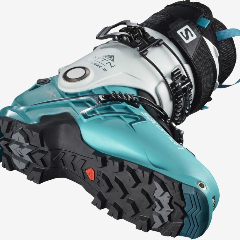 Women's Salomon MTN EXPLORE Ski Boots White / Blue | IN3540EBC