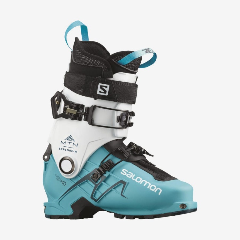 Women\'s Salomon MTN EXPLORE Ski Boots White / Blue | IN3540EBC