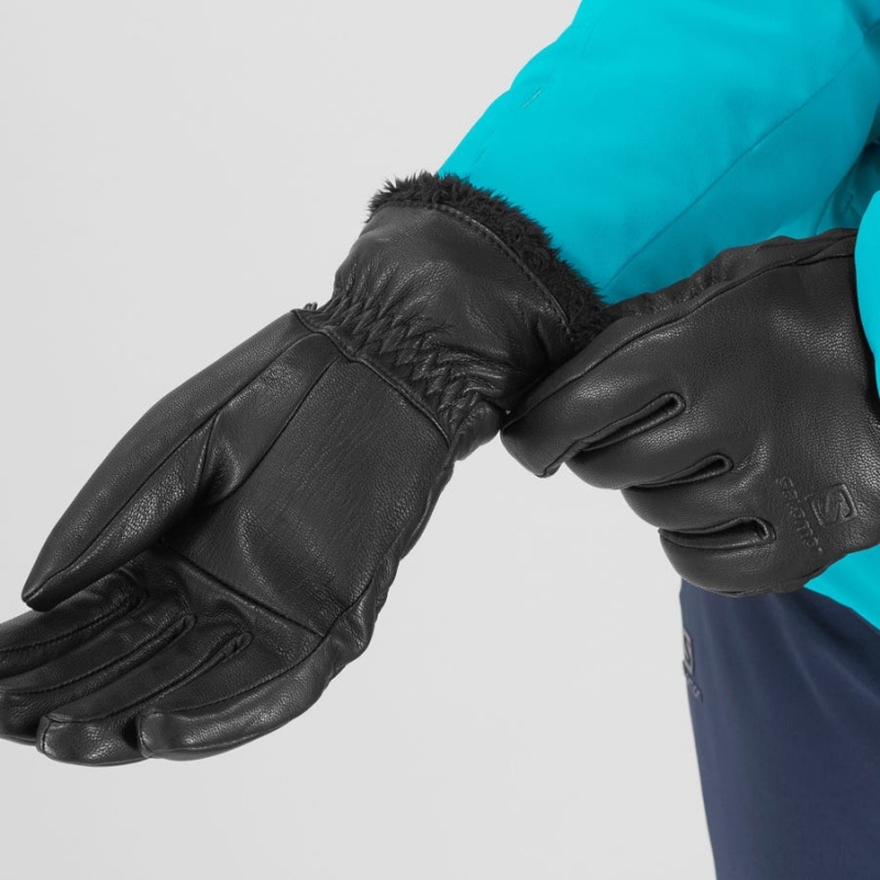 Women's Salomon NATIVE Gloves Black | IN3529KOR