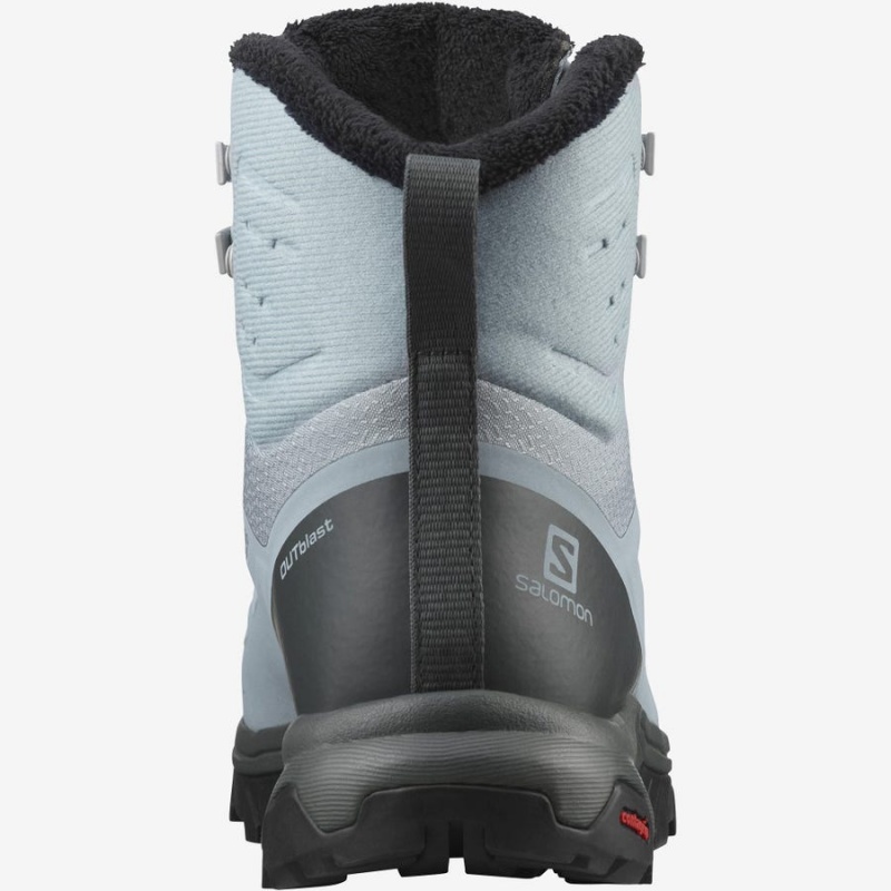 Women's Salomon OUTBLAST THINSULATE™ CLIMASALOMON™ WATERPROOF Winter Boots Blue | IN3013CTV