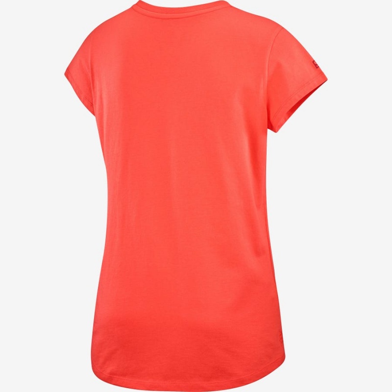 Women's Salomon OUTLIFE SCOOP HEM TEE W T Shirts Orange | IN3055SGL