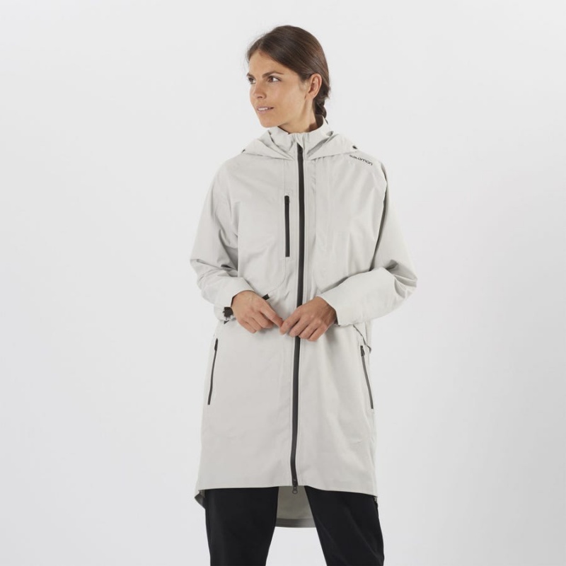 Women's Salomon OUTLIFE WP COMMUTER PARKA W WATERPROOF Jackets White | IN3130OKI