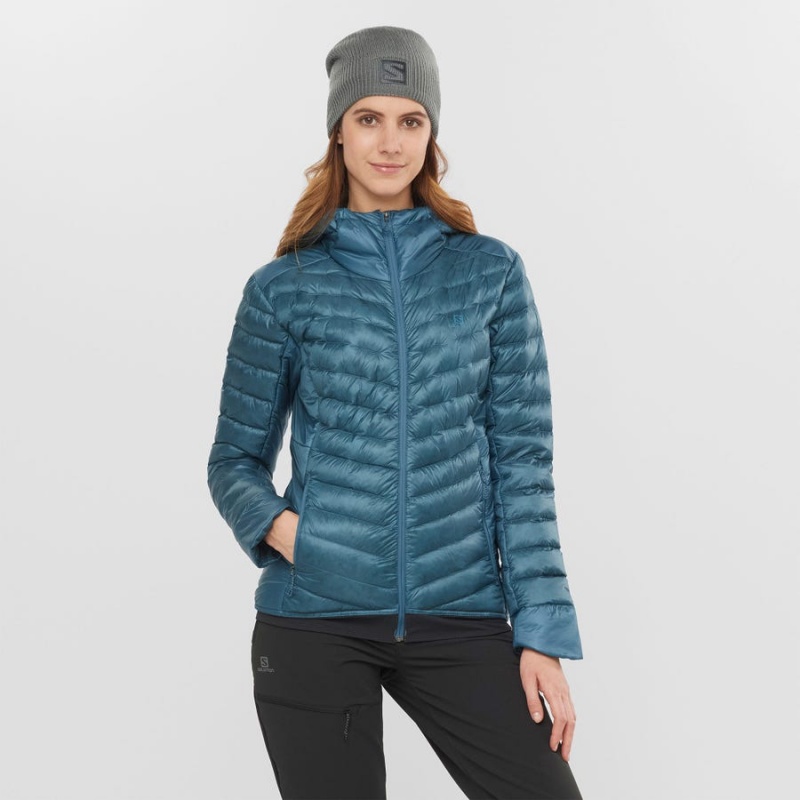 Women's Salomon OUTLINE DOWN INSULATED Jackets Blue | IN3168XYU