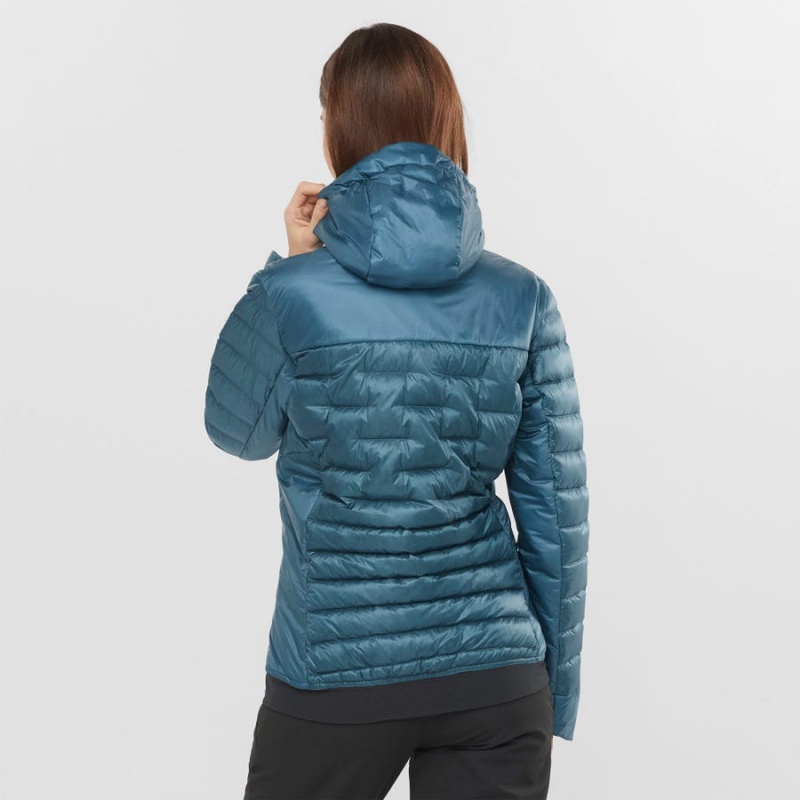 Women's Salomon OUTLINE DOWN INSULATED Jackets Blue | IN3168XYU