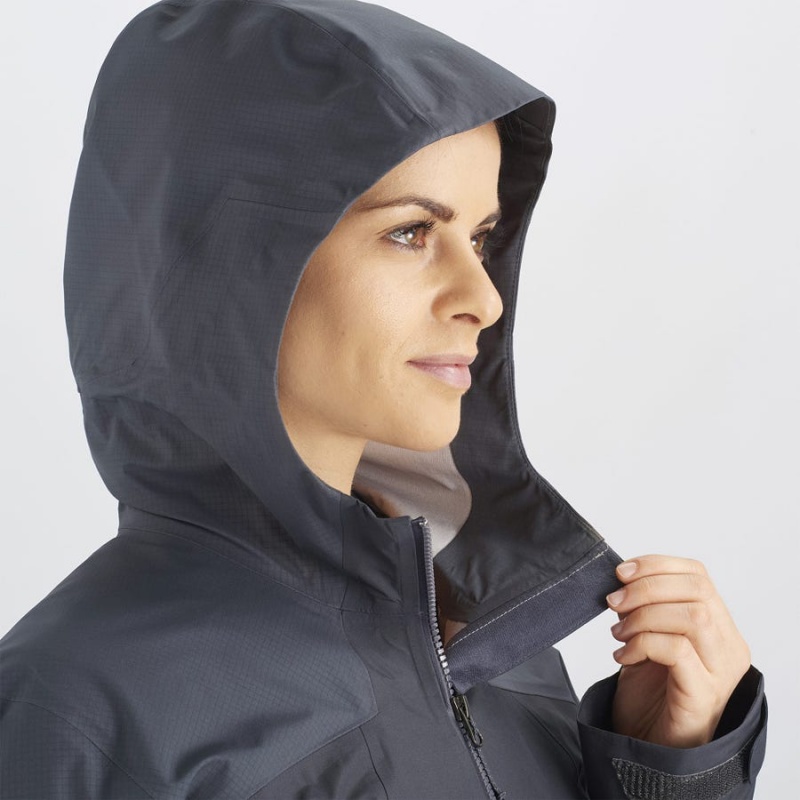 Women's Salomon OUTLINE GORE-TEX WATERPROOF HYBRID Jackets Black | IN3139JPQ