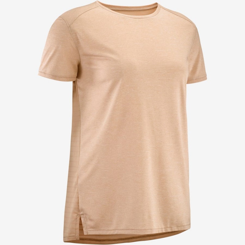 Women's Salomon OUTLINE SUMMER T Shirts Beige | IN3071WNB