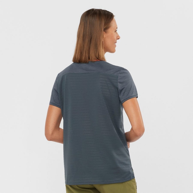 Women's Salomon OUTLINE SUMMER T Shirts Grey | IN3072EBC