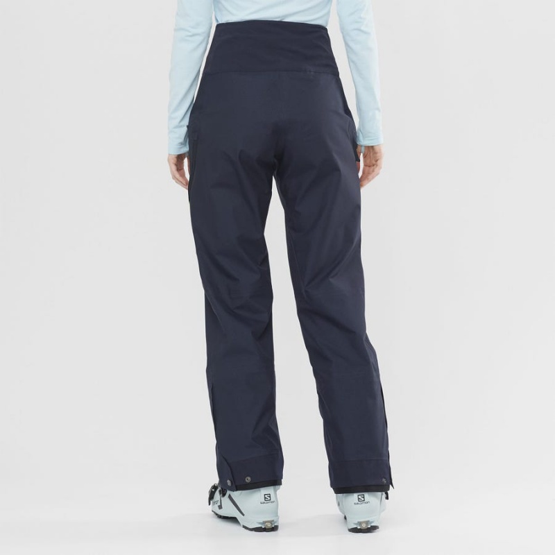 Women's Salomon OUTPEAK GORE-TEX 3L Ski Pants Blue | IN3292FDN