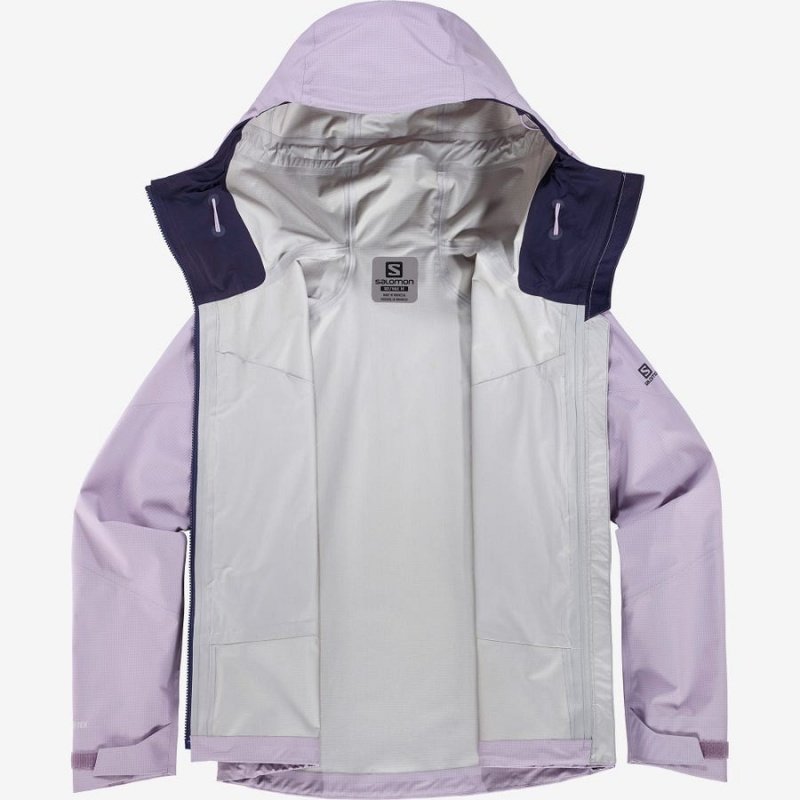 Women's Salomon OUTPEAK GORE-TEX WATERPROOF 3L Jackets Purple | IN3155GSO