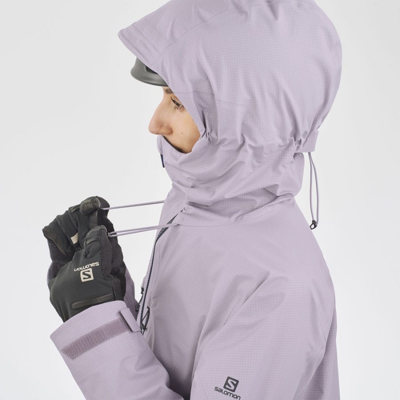 Women's Salomon OUTPEAK GORE-TEX WATERPROOF 3L Jackets Purple | IN3155GSO