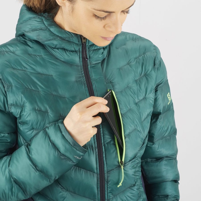 Women's Salomon OUTPEAK PRIMALOFT INSULATED Jackets Green | IN3182OKI