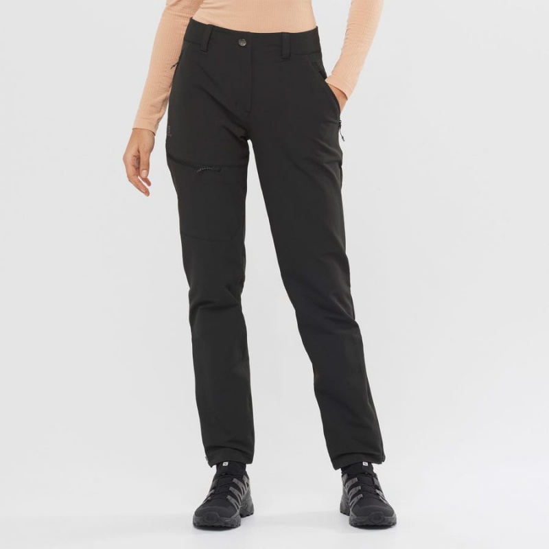 Women's Salomon OUTPEAK WARM Pants Black | IN3232UZG