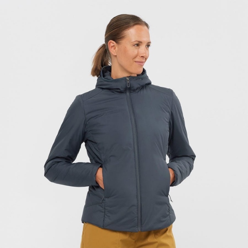 Women's Salomon OUTRACK INSULATED Jackets Navy | IN3169CTV