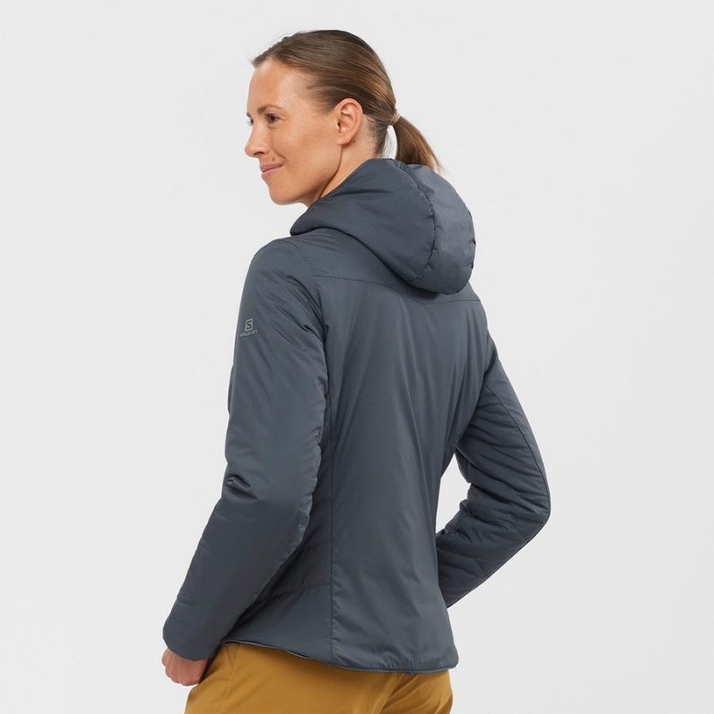 Women's Salomon OUTRACK INSULATED Jackets Navy | IN3169CTV