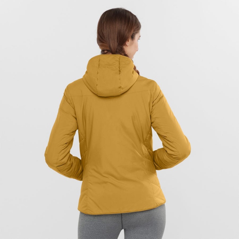 Women's Salomon OUTRACK INSULATED Jackets Yellow | IN3171BEX