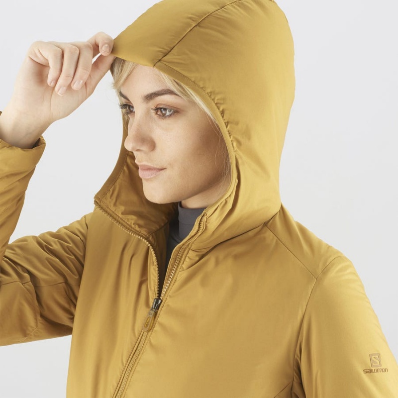 Women's Salomon OUTRACK INSULATED Jackets Yellow | IN3171BEX