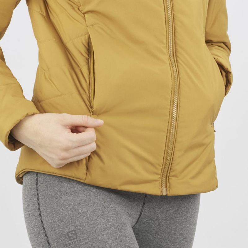 Women's Salomon OUTRACK INSULATED Jackets Yellow | IN3171BEX