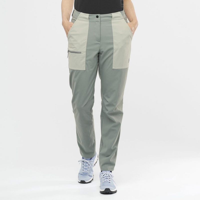 Women's Salomon OUTRACK Pants Olive | IN3241GSO