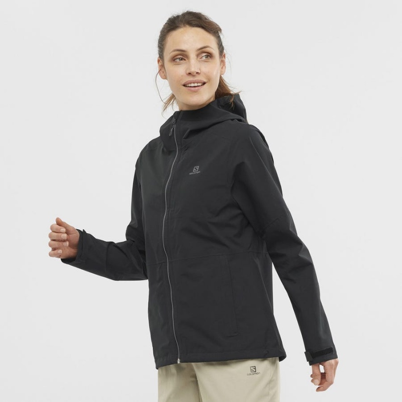 Women's Salomon OUTRACK WATERPROOF 2.5L Jackets Black | IN3145VRW