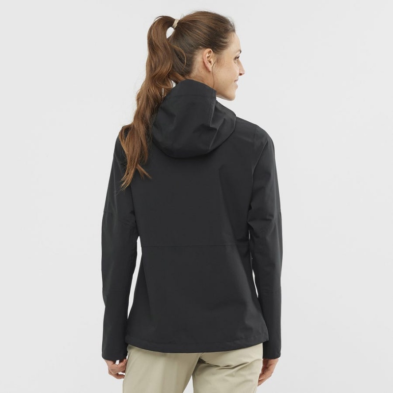 Women's Salomon OUTRACK WATERPROOF 2.5L Jackets Black | IN3145VRW