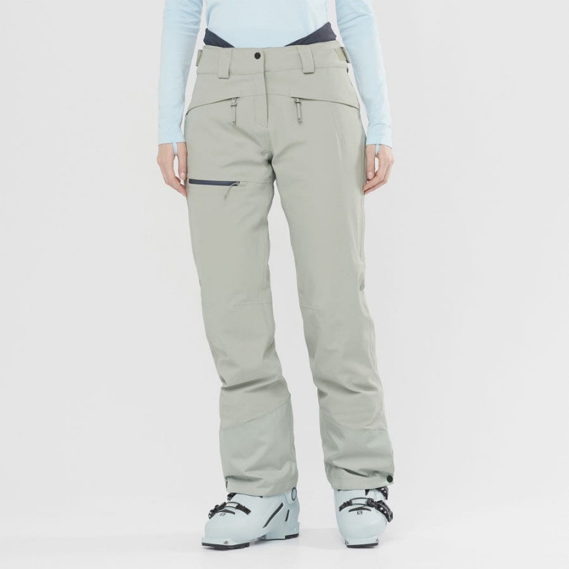 Women's Salomon PROOF LIGHT Ski Pants Beige | IN3289AHK