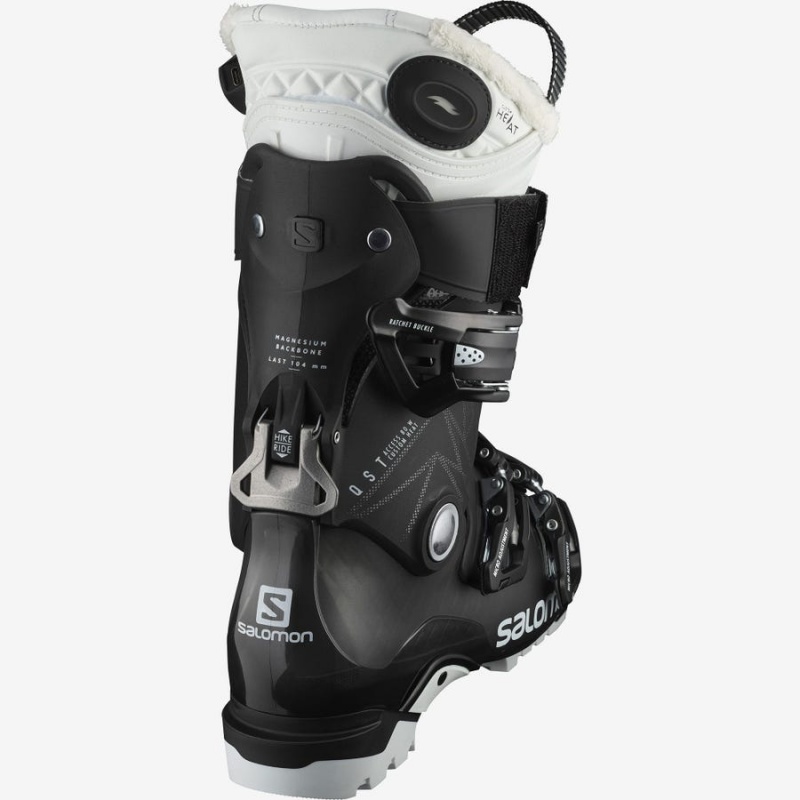 Women's Salomon QST ACCESS 80 CH Ski Boots Black / White | IN3551DFM