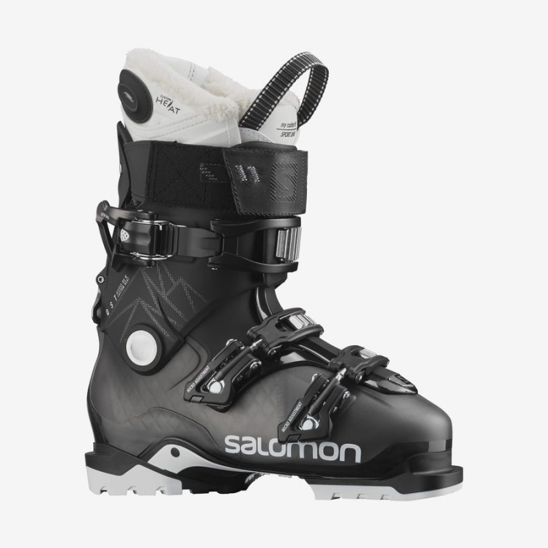 Women\'s Salomon QST ACCESS 80 CH Ski Boots Black / White | IN3551DFM