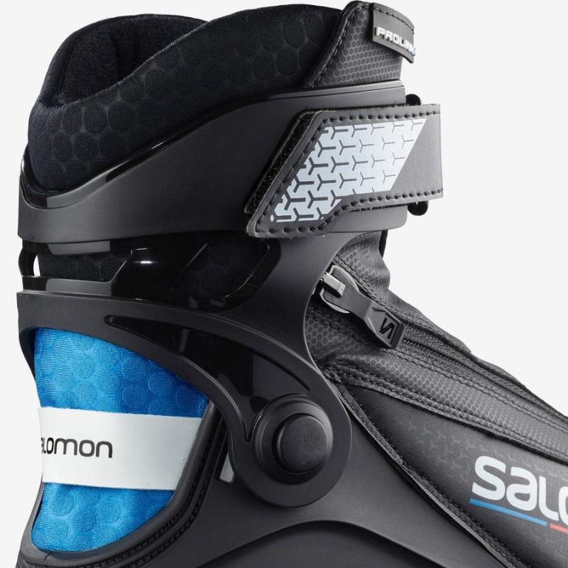 Women's Salomon R/PROLINK Ski Boots Black / Blue | IN3574AHK