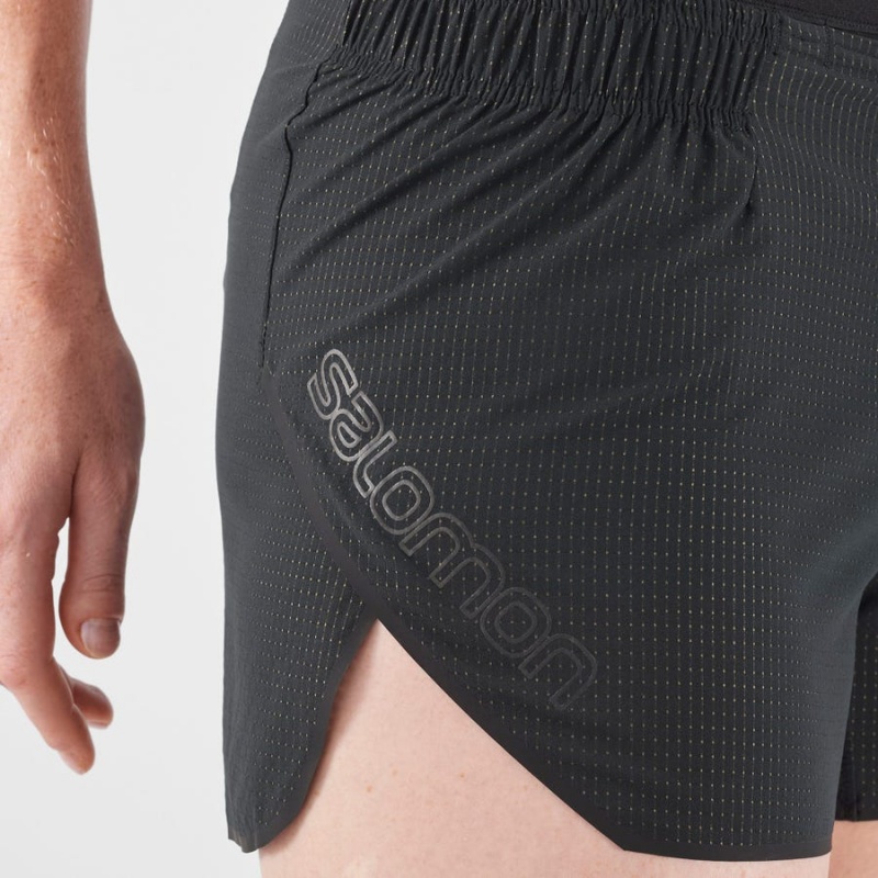 Women's Salomon SENSE AERO 3'' Shorts Black | IN3285ILH