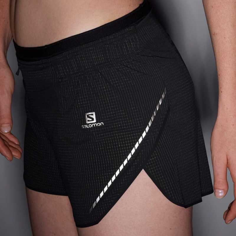 Women's Salomon SENSE AERO 3'' Shorts Black | IN3285ILH