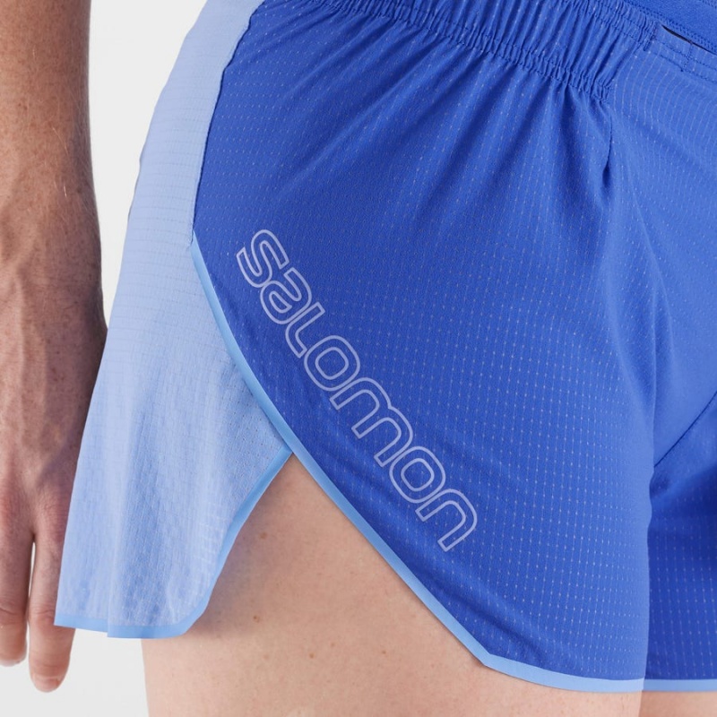 Women's Salomon SENSE AERO 3'' Shorts Blue | IN3286OKI