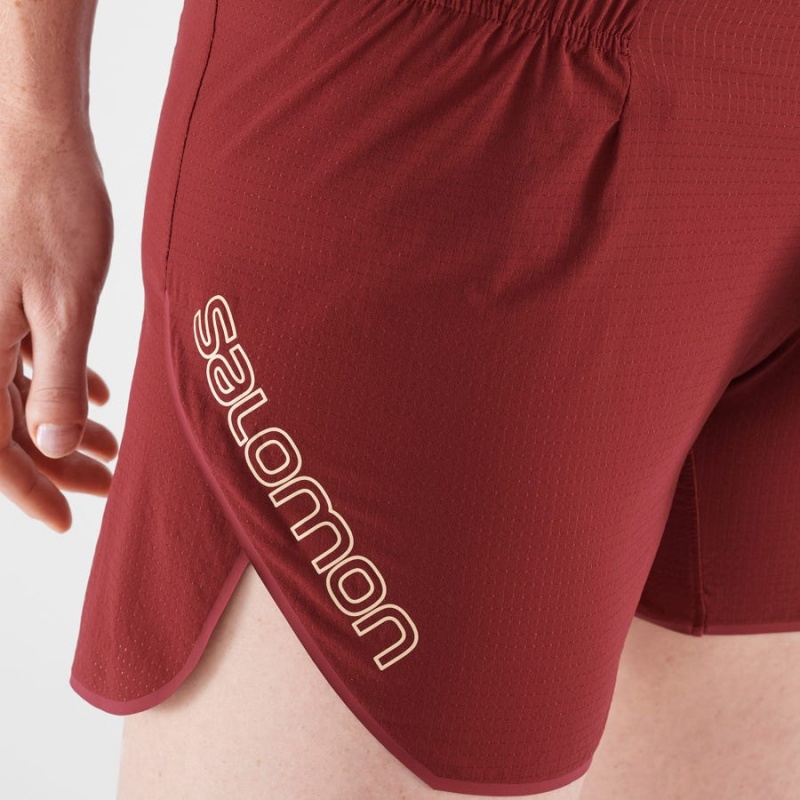 Women's Salomon SENSE AERO 5'' Shorts Red | IN3288AHK