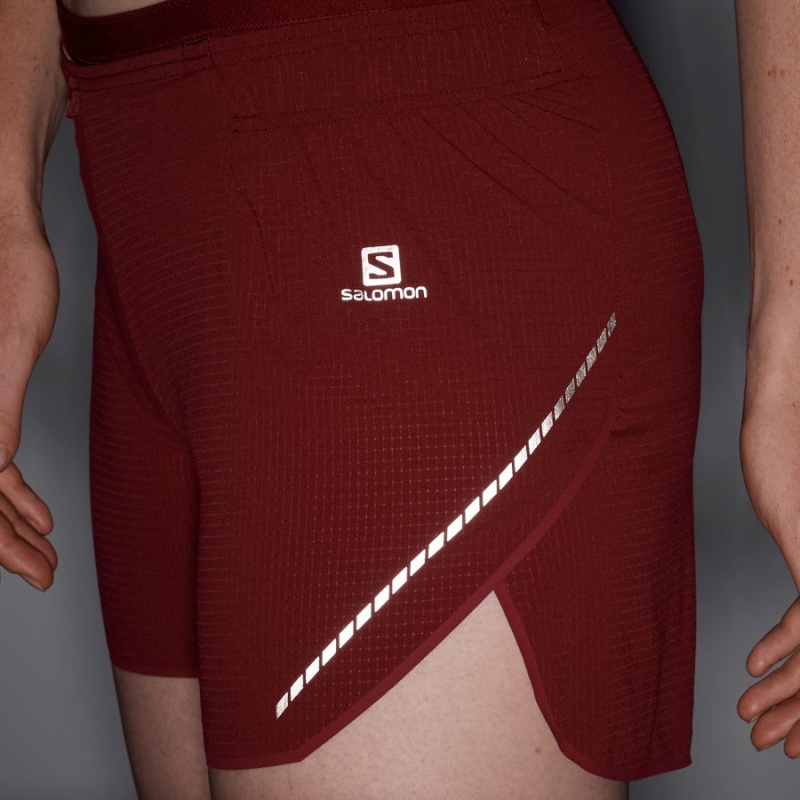 Women's Salomon SENSE AERO 5'' Shorts Red | IN3288AHK