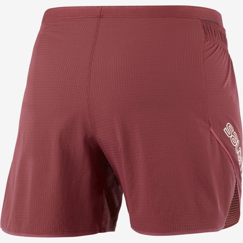 Women's Salomon SENSE AERO 5'' Shorts Red | IN3288AHK