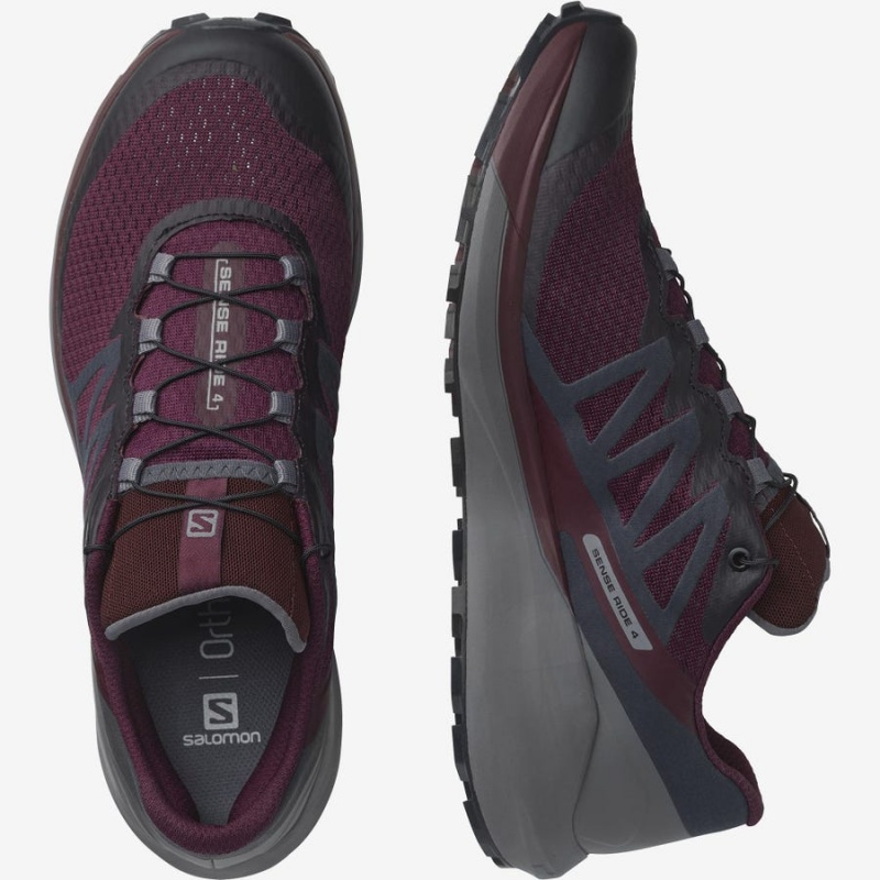 Women's Salomon SENSE RIDE 4 Trail Running Shoes Purple | IN2876FDN