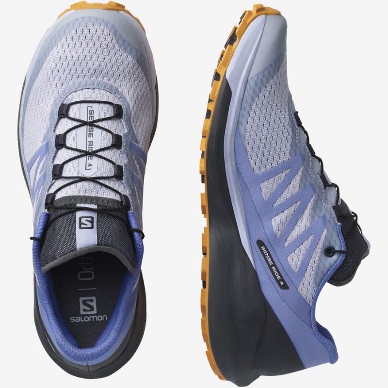 Women's Salomon SENSE RIDE 4 Trail Running Shoes Blue | IN2877GSO