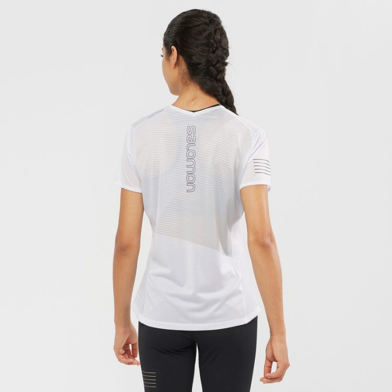 Women's Salomon SENSE T Shirts White | IN3060JPQ