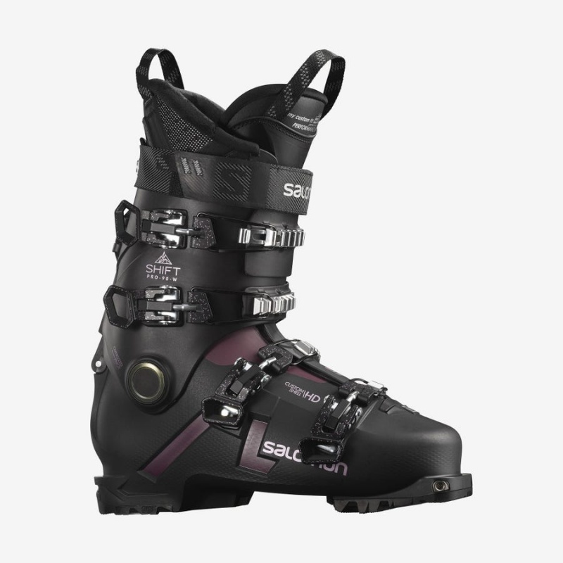 Women\'s Salomon SHIFT PRO 90 AT Ski Boots Black | IN3541RVD