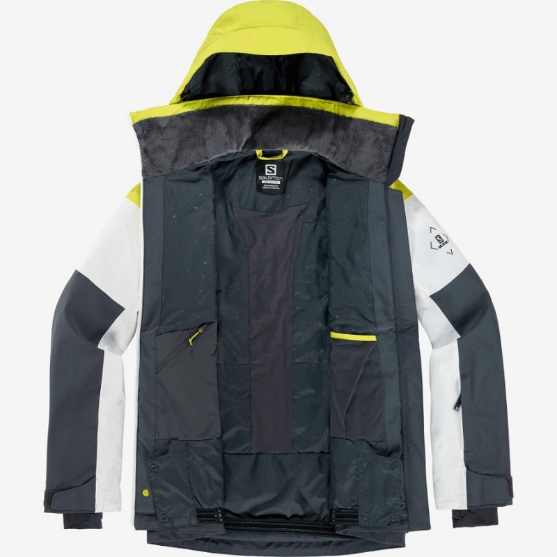 Women's Salomon SLALOM Ski Jackets Green | IN3221CTV